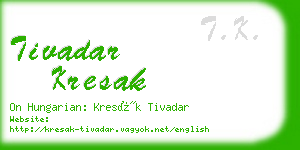 tivadar kresak business card